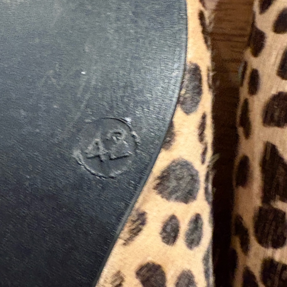 Leopard Print Ballet Flats with Teal Trim - Picture 6 of 10